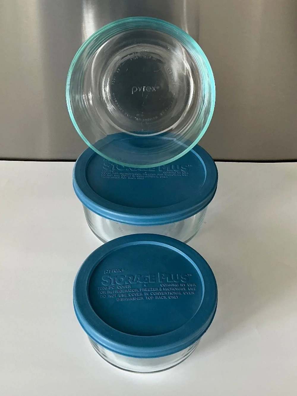 Pyrex Storage Plus Bowl & Lid Set Vintage Corning Glass